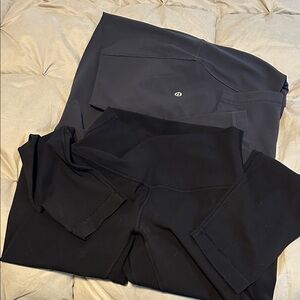 Lululemon Athletica Leggings. Two, one 
Black and one Charcoal. Sz 6
SOLD